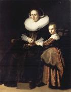 Susana van Collen,Wife of Jean Pellicorne,and Her daughter Eva